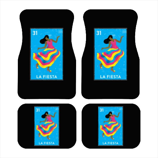La Fiesta Mexican Loteria Bingo Card Car Mats