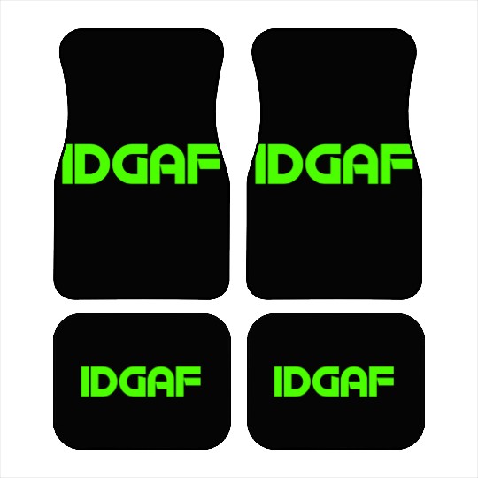 IDGAF (LIME GREEN PRINT) Car Mats