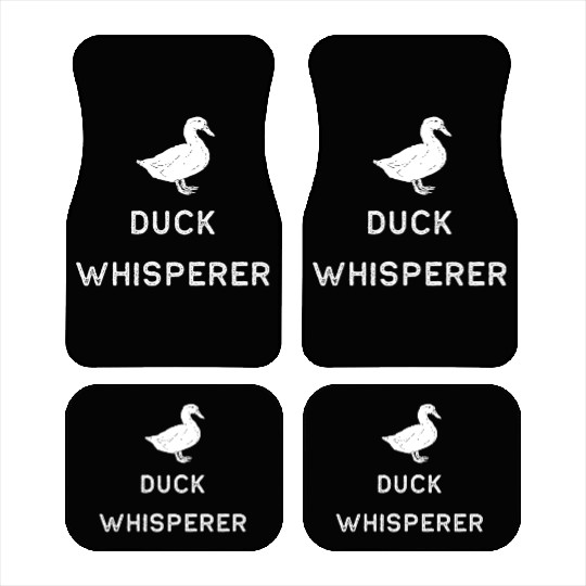 Farming Car Mats Duck Whisperer White Cute Gift Farm Country USA