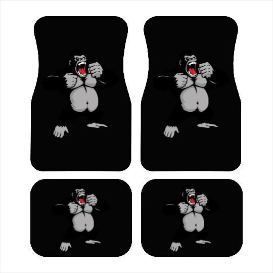 Gorilla Standing, Gorilla Face, Monkey, Ape, Car Mats