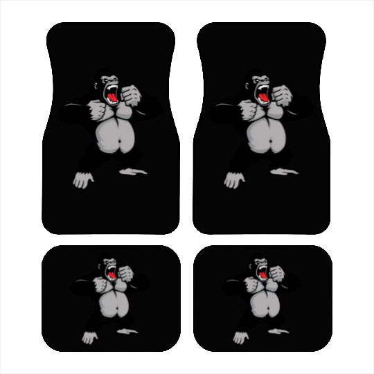 Gorilla Standing, Gorilla Face, Monkey, Ape, Car Mats