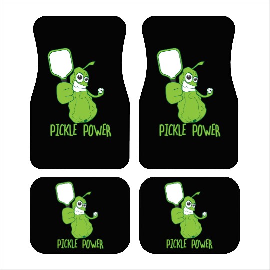 Pickleball Funny Pickle Power Car Mats