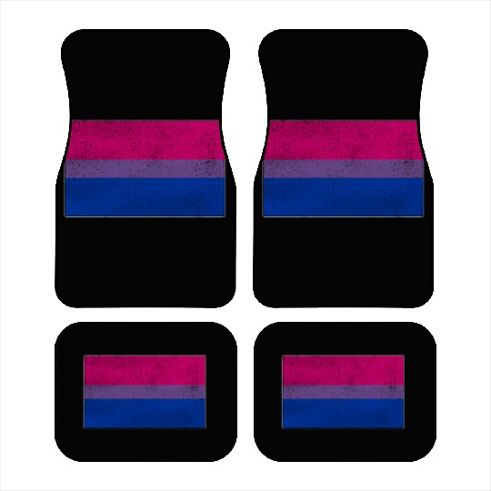 Distressed Bisexual Pride Flag Car Mats