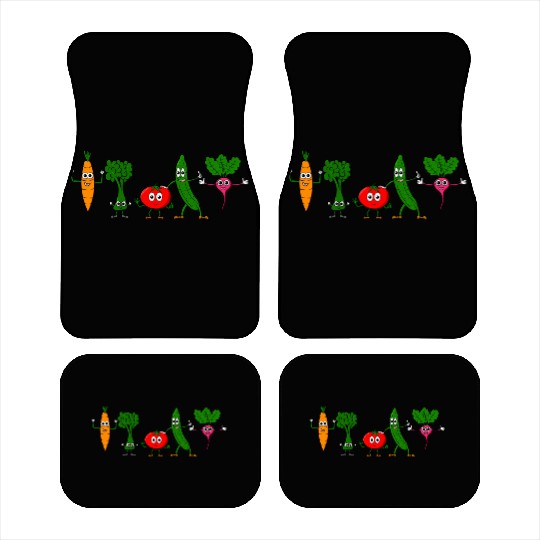 Happy Vegetable Friends Car Mats