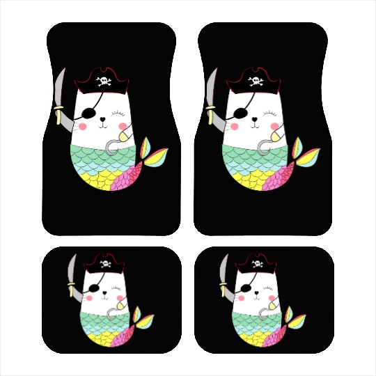 Kid Girls Mercat Mermaid Cat Pirate Halloween Gift Car Mats