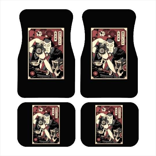 PHOTOGRAPHER SAMURAI MEN PICTURE JAPANESE Car Mats