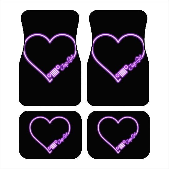 Jeep Love Purple Neon Car Mats