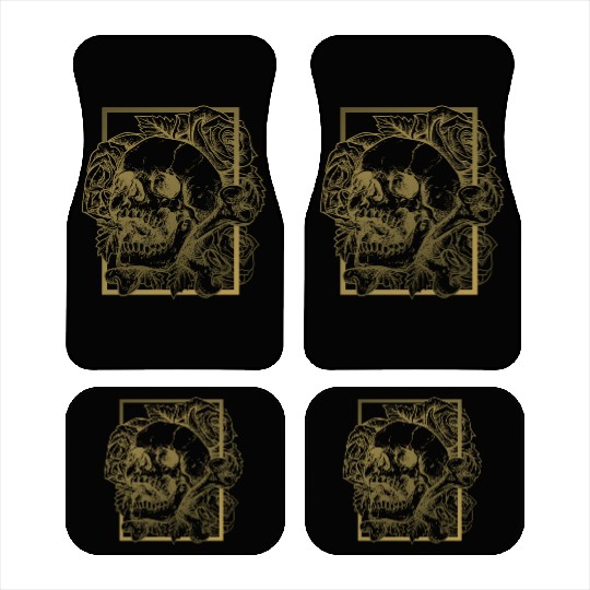 skull and roses Car Mats