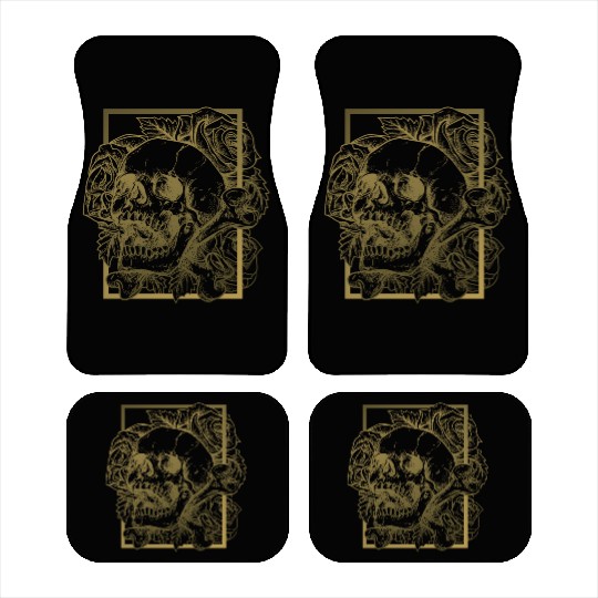 skull and roses Car Mats