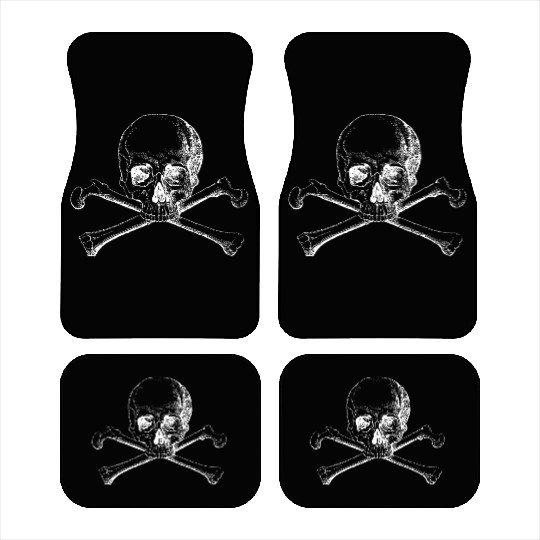 Skull and Crossbones Car Mats