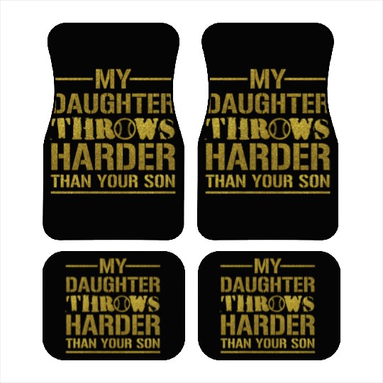 Softball Dad Saying Funny Sport Daddy Car Mats Gift