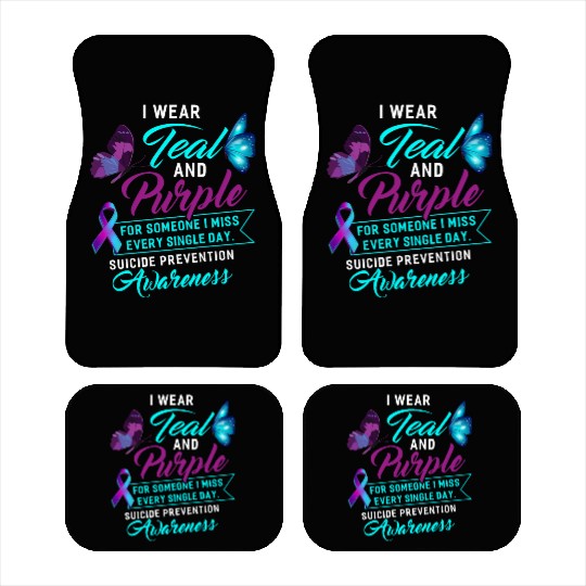 I Wear Teal And Purple For Someone I Miss Car Mats