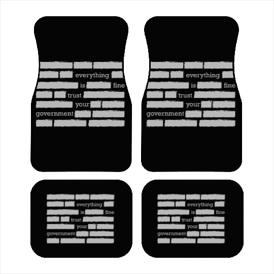 conspiracy theory trust your government funny gift Car Mats