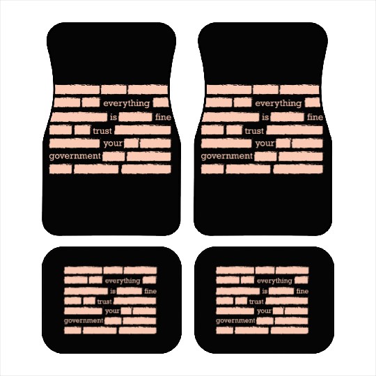 conspiracy theory trust your government funny gift Car Mats