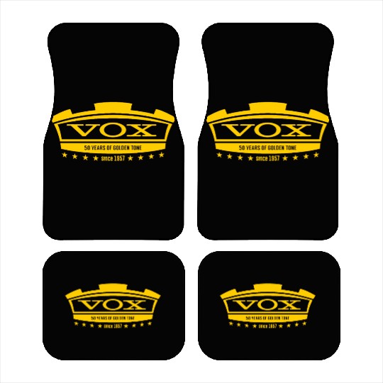Vox Amplification Guitar Gold Tone Car Mats Womens Mens