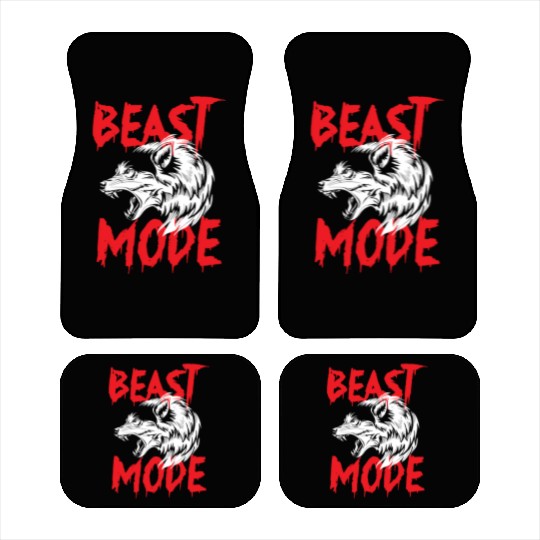 Wolf pack predator wild lonely animal moon Car Mats
