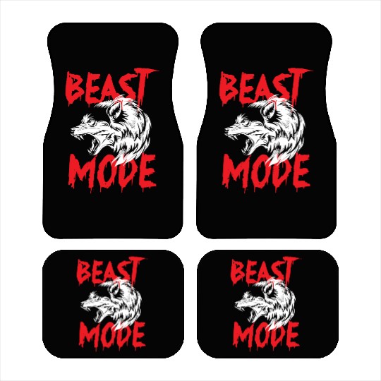 Wolf pack predator wild lonely animal moon Car Mats
