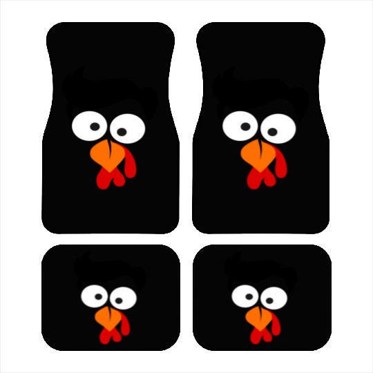 Turkey Face Thanksgiving Car Mats