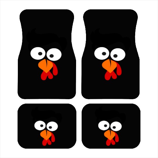 Turkey Face Thanksgiving Car Mats