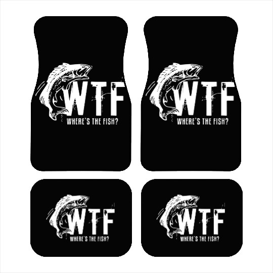 wtf where is the fish fishing tattoo Car Mats