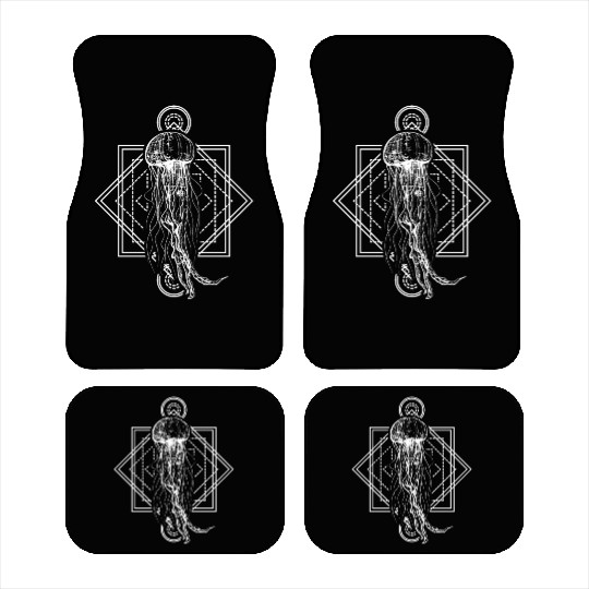 Jellyfish geometric Signs Symbols Cool Art Car Mats