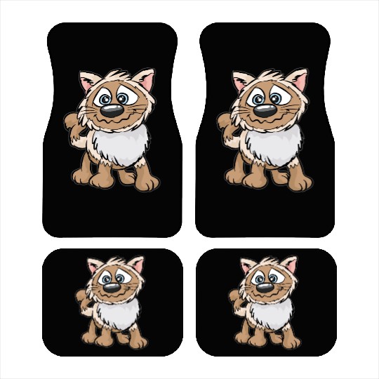 WEIRD CAT Crazy Mad funny Cartoon Comic Gift Car Mats