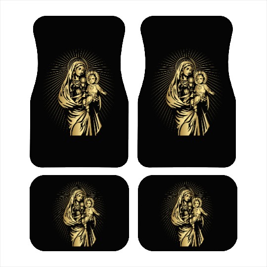 BLESSED VIRGIN MARY AND BABY JESUS Car Mats