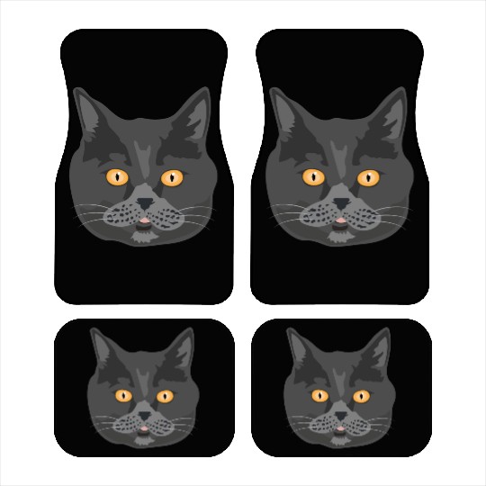 Cat British Shorthair Cat Face - Gift Idea Car Mats
