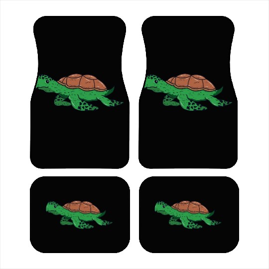 Animal turtle reptile wildlife funny vector image Car Mats