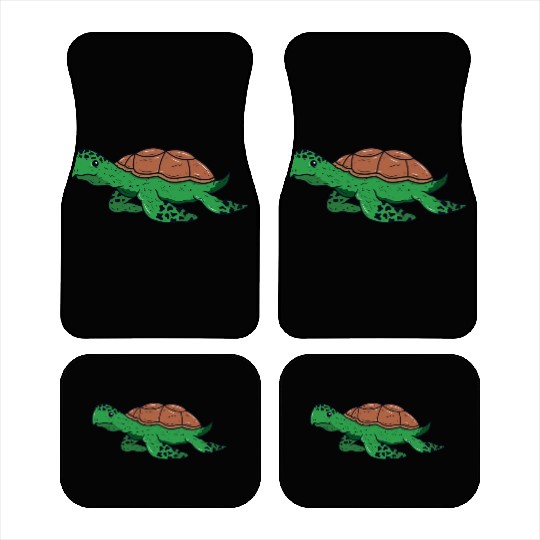 Animal turtle reptile wildlife funny vector image Car Mats