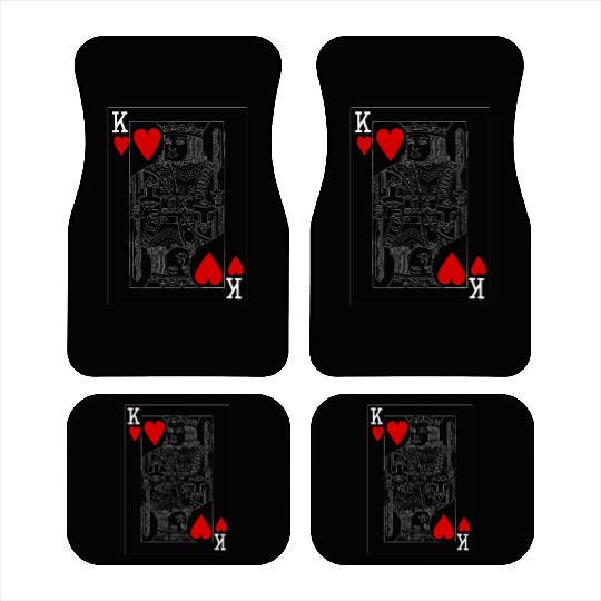 KING OF HEARTS PLAYING CARD Car Mats