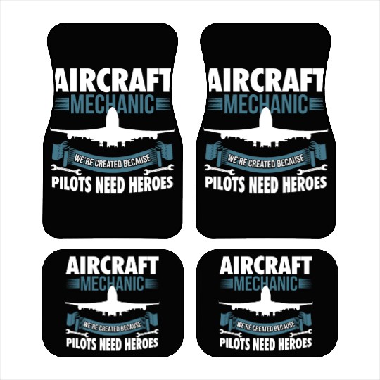 Aircraft Mechanic Hero Pilot Car Mats