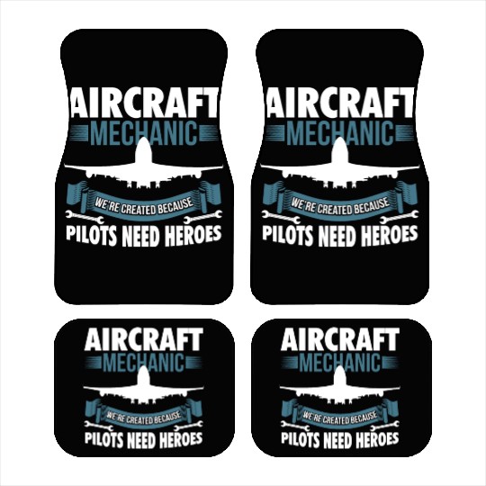 Aircraft Mechanic Hero Pilot Car Mats