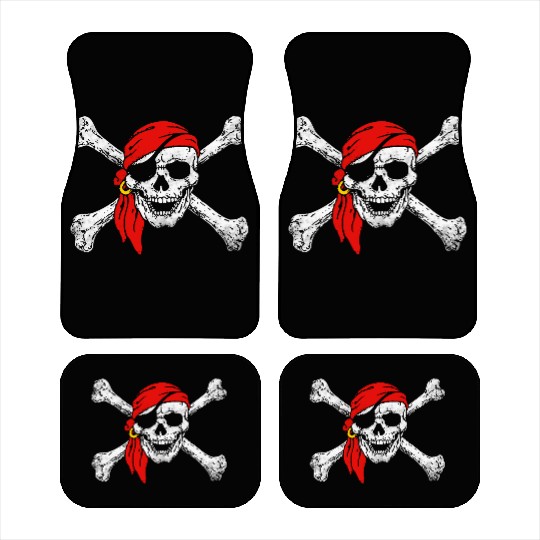 Pirate Skull Crossbones Car Mats
