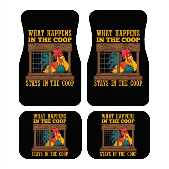Chicken Coop Poultry Farmer Farm Animal Chickens Car Mats