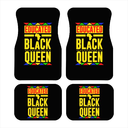 Educated Black Queen Car Mats