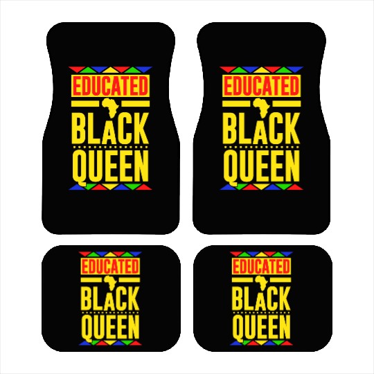 Educated Black Queen Car Mats
