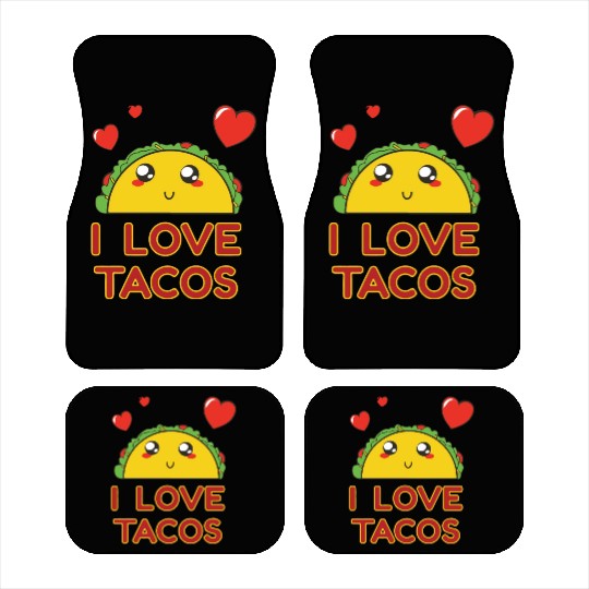 I Love Tacos Car Mats