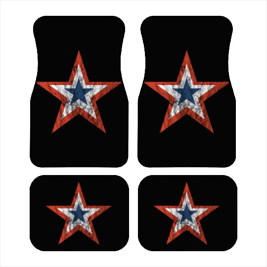 4th july Stars and Stripes Star vintage Car Mats