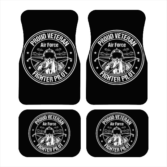 Proud Air Force Veteran Fighter Pilot design Car Mats