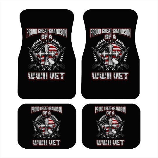 Proud Great Grandson of a WWII Vet Car Mats