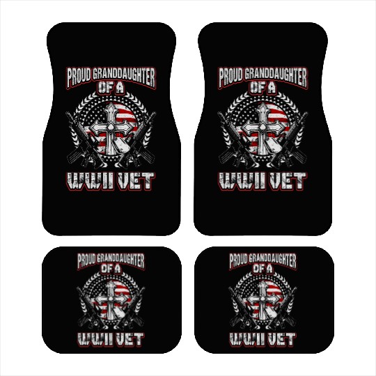 Proud Granddaughter of a WWII Vet Car Mats