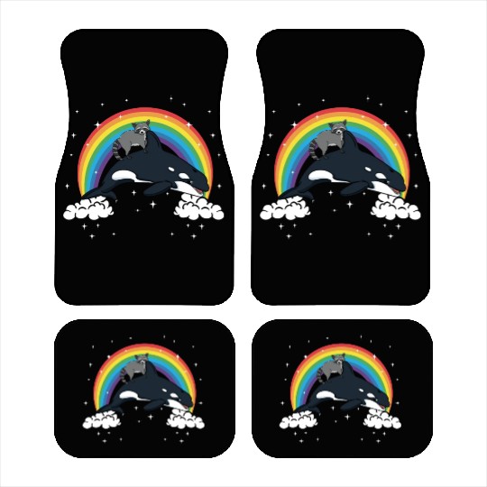 Raccoon Trash Panda Funny Orca Killer Whale Gift Car Mats