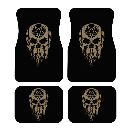 Death Metal Pentagram with Skull Car Mats