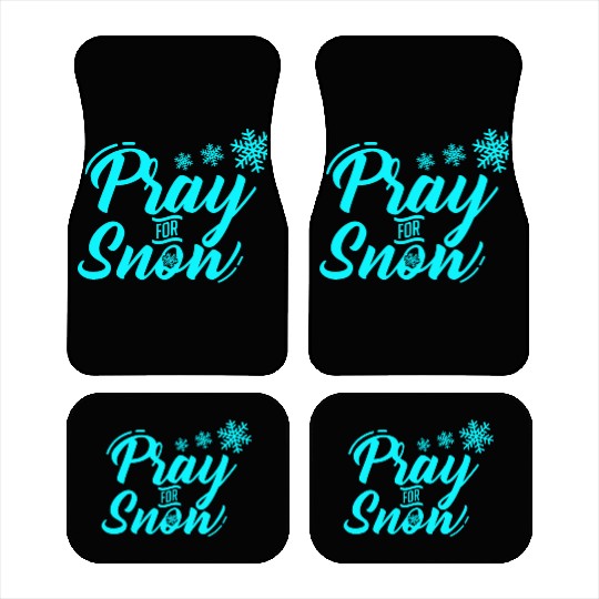 Pray for Snow Snow White Christmas Praying Car Mats