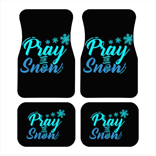 Pray for Snow Snow White Christmas Praying Car Mats