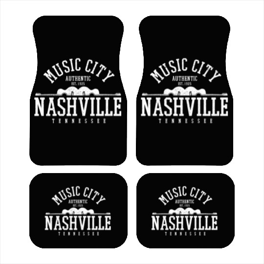 Nashville Music City Tennessee Country Music Gift Car Mats