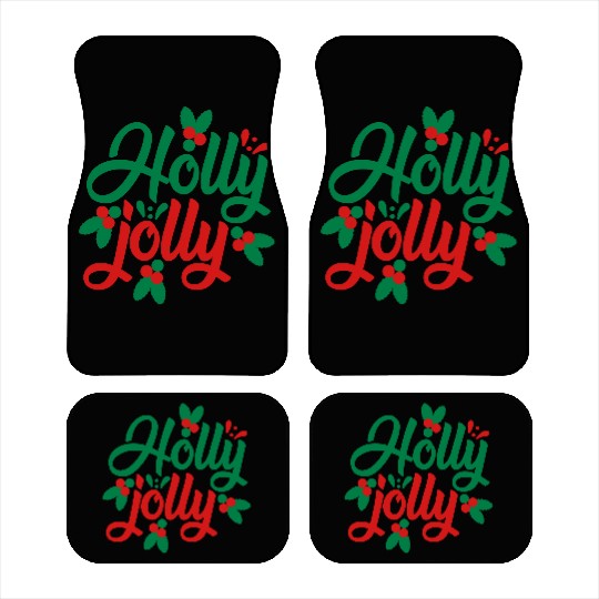 Holly jolly, A great Christmas party gift Car Mats
