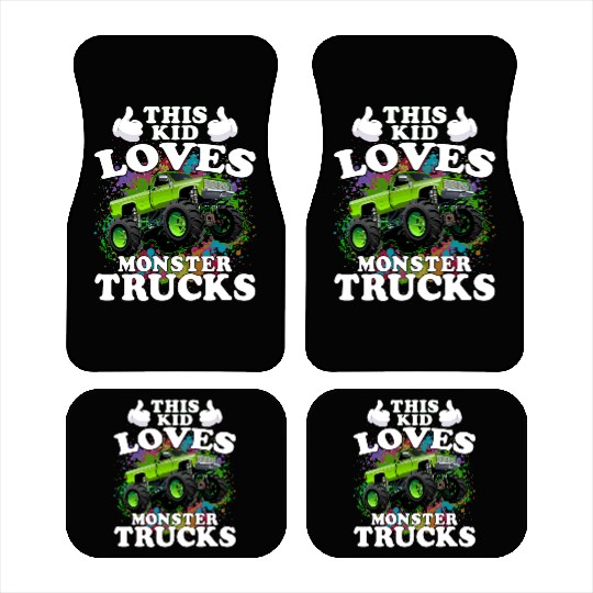 This Kid Loves Monster Trucks Car Mats