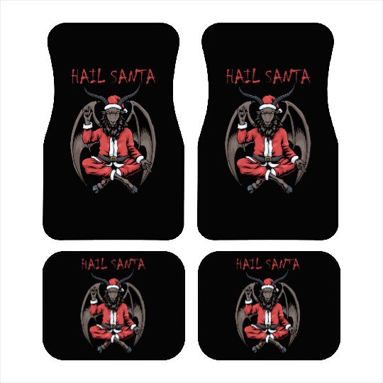 Christmas Hail Santa Satanism Goat Baphomet Satan Car Mats